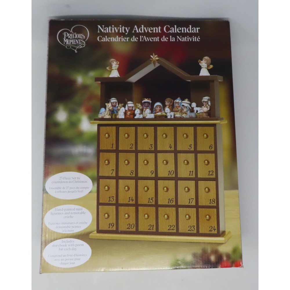 Precious Moments Nativity Advent Calendar 26 pc Hand-Painted‎ Resin Set 181402